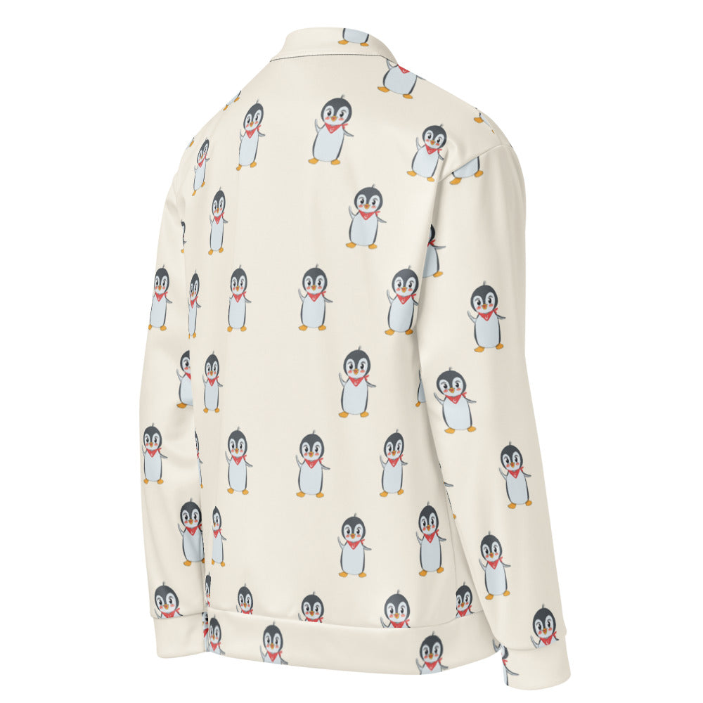 Pingucan Penguin All-Over Print Unisex Bomber Jacket, Roots & Talks - Right Back