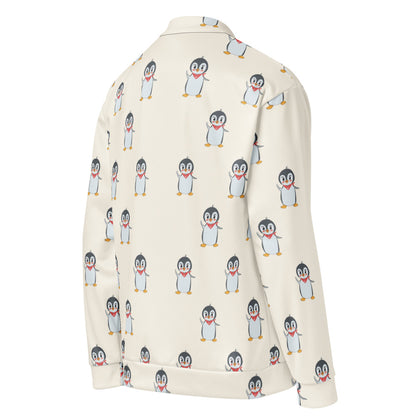 Pingucan Penguin All-Over Print Unisex Bomber Jacket, Roots & Talks - Right Back