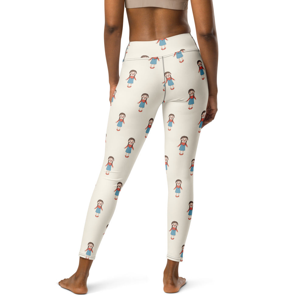 Eylül Character All-Over Print Yoga Leggings, Roots & Talks - Back