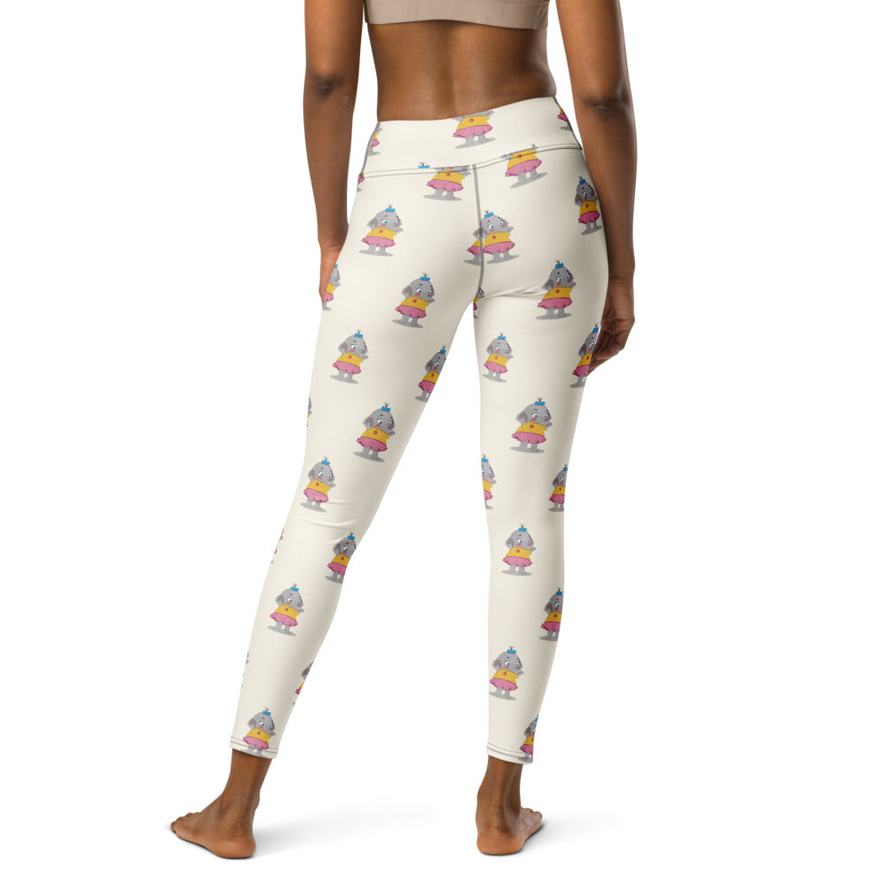 Filiz Elephant All-Over Print Yoga Leggings, Roots & Talks - Back