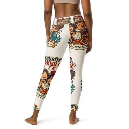 Rooted in Turkish Culture All-Over Print Yoga Leggings, Roots & Talks - Back