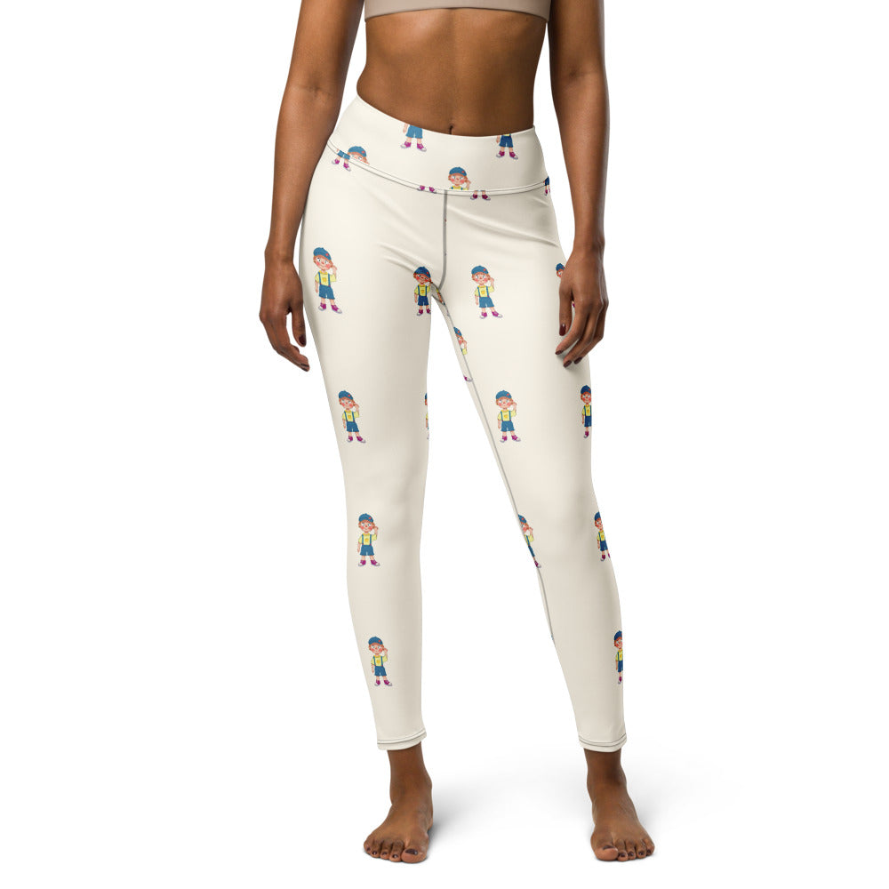 Giray Character All-Over Print Yoga Leggings, Roots & Talks - product photo