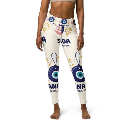 Sana Da All-Over Print Yoga Leggings, Roots & Talks - product photo