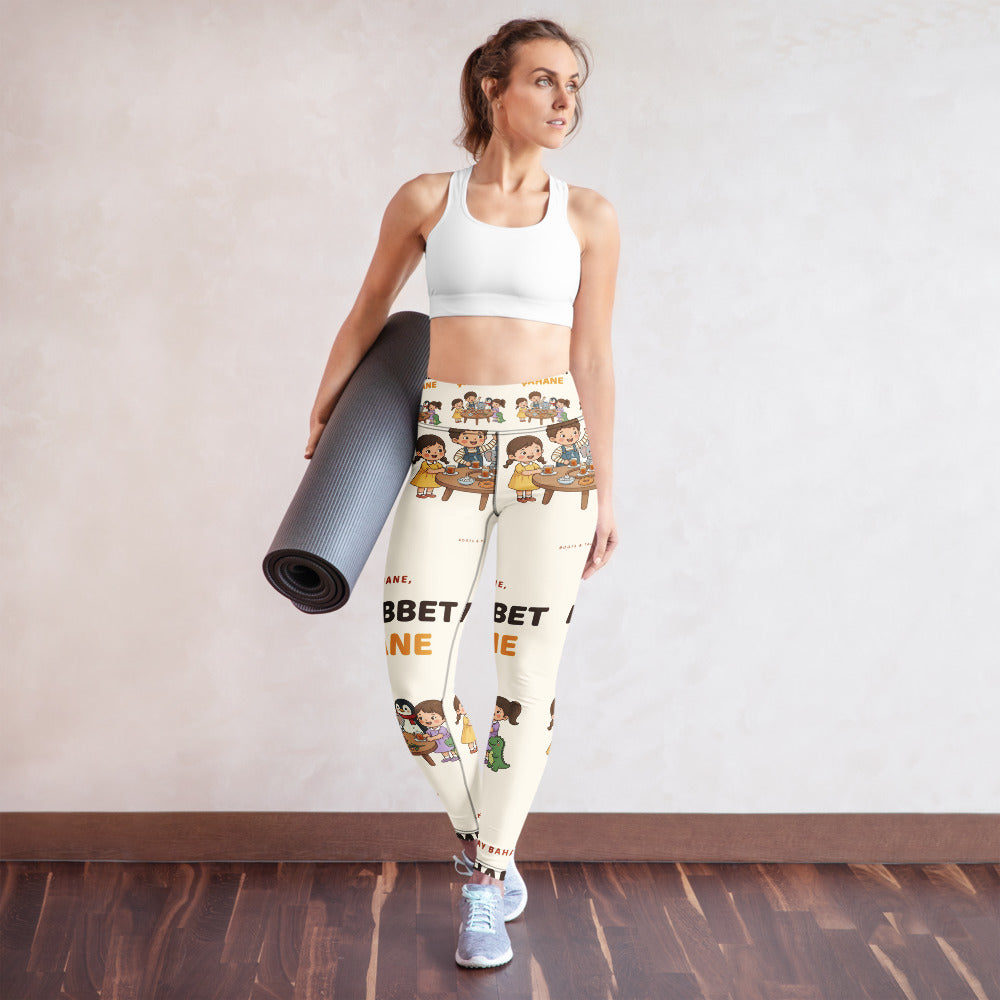 Çay Bahane, Muhabbet Şahane All-Over Print Yoga Leggings, Roots & Talks - lifestyle photo 1