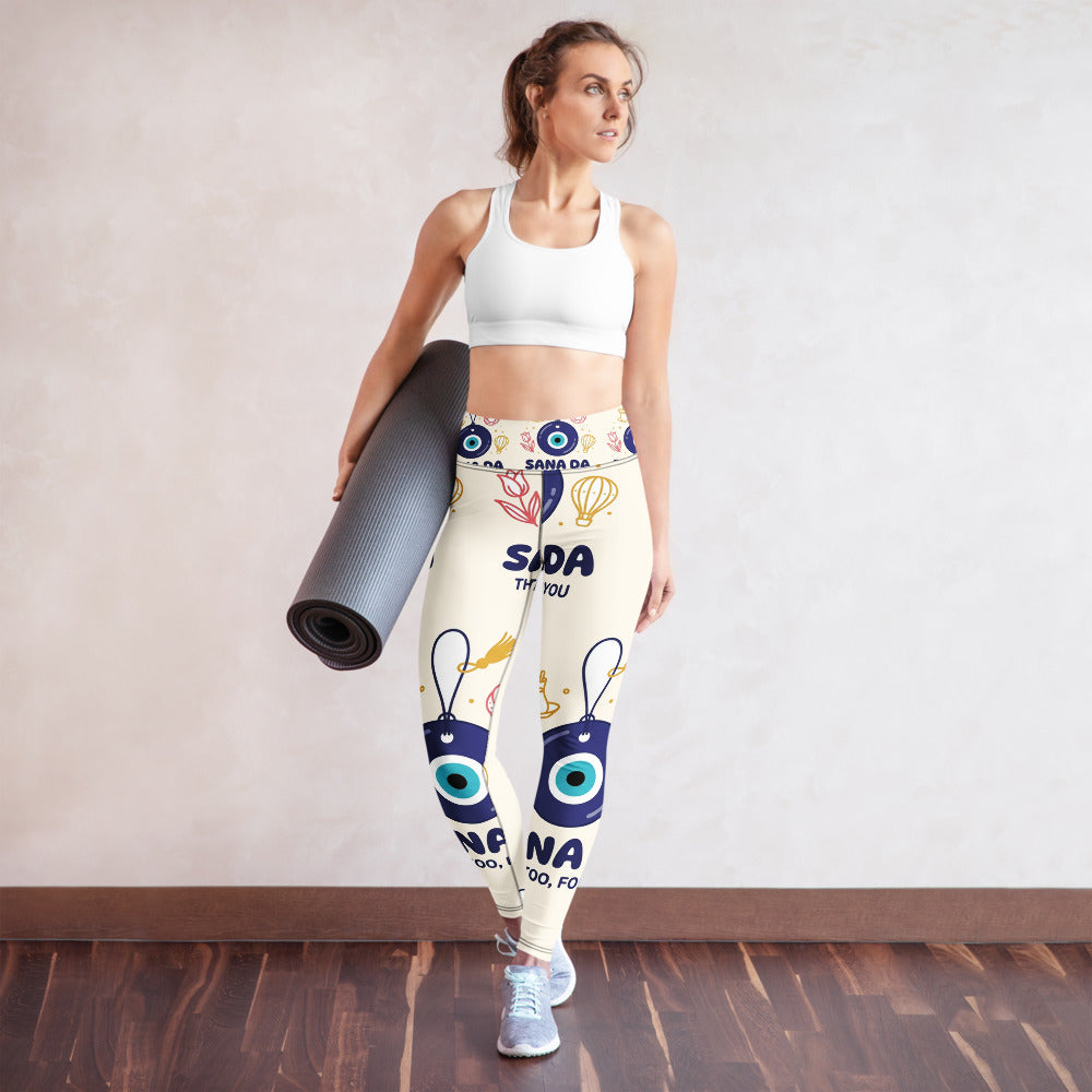 Sana Da All-Over Print Yoga Leggings, Roots & Talks - lifestyle photo 1