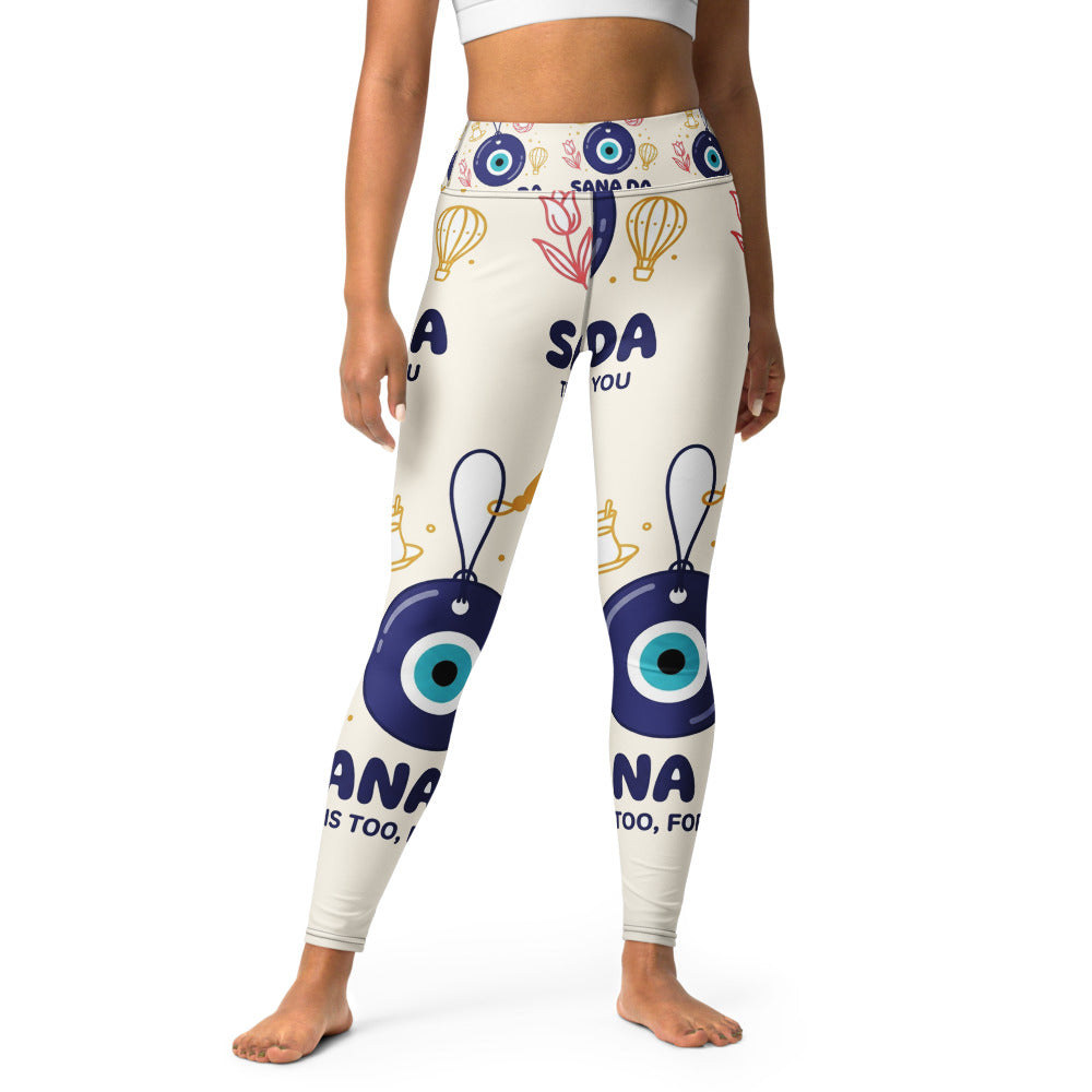 Sana Da All-Over Print Yoga Leggings, Roots & Talks - lifestyle photo 2