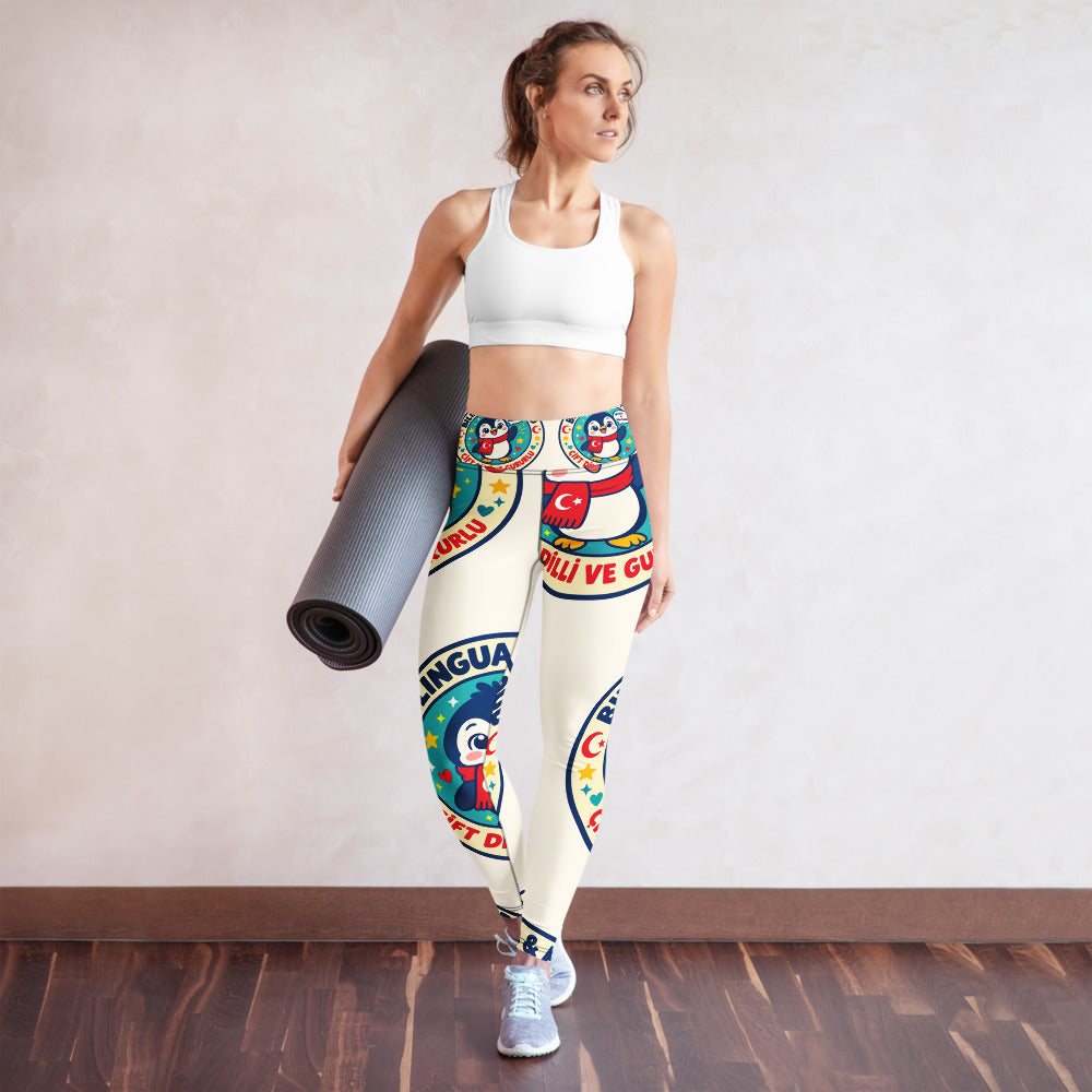 Bilingual & Proud All-Over Print Yoga Leggings, Roots & Talks - lifestyle photo 1