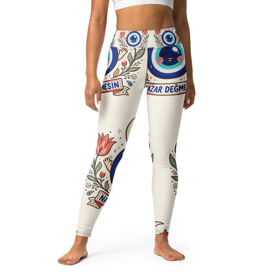 Nazar Değmesin All-Over Print Yoga Leggings, Roots & Talks - lifestyle photo 2