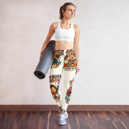 Rooted in Turkish Culture All-Over Print Yoga Leggings, Roots & Talks - lifestyle photo 1
