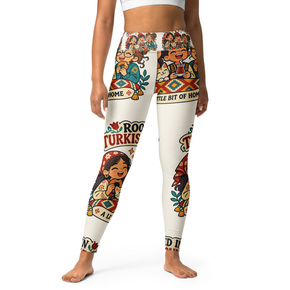 Rooted in Turkish Culture All-Over Print Yoga Leggings, Roots & Talks - lifestyle photo 2