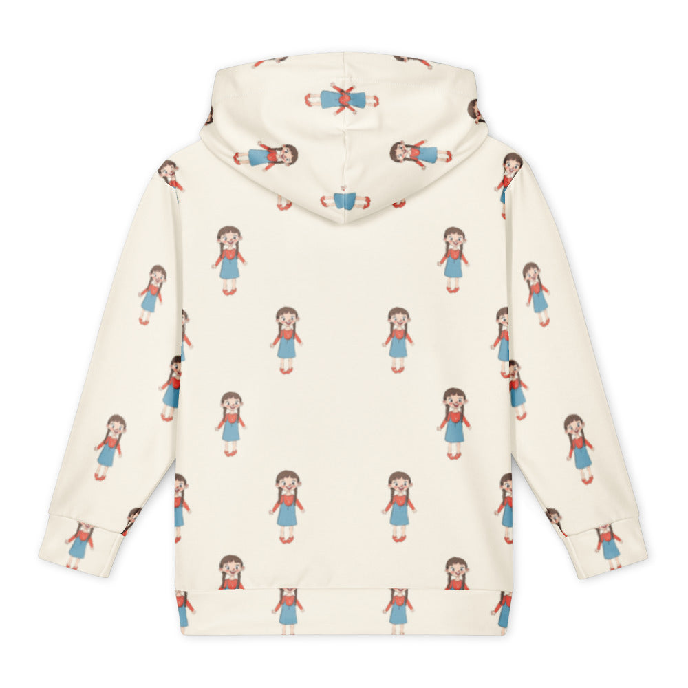Eylül Character All-Over Print Youth Hoodie (Youth Sizes 14–20), Roots & Talks - Back