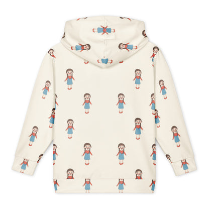 Eylül Character All-Over Print Youth Hoodie (Youth Sizes 14–20), Roots & Talks - Back