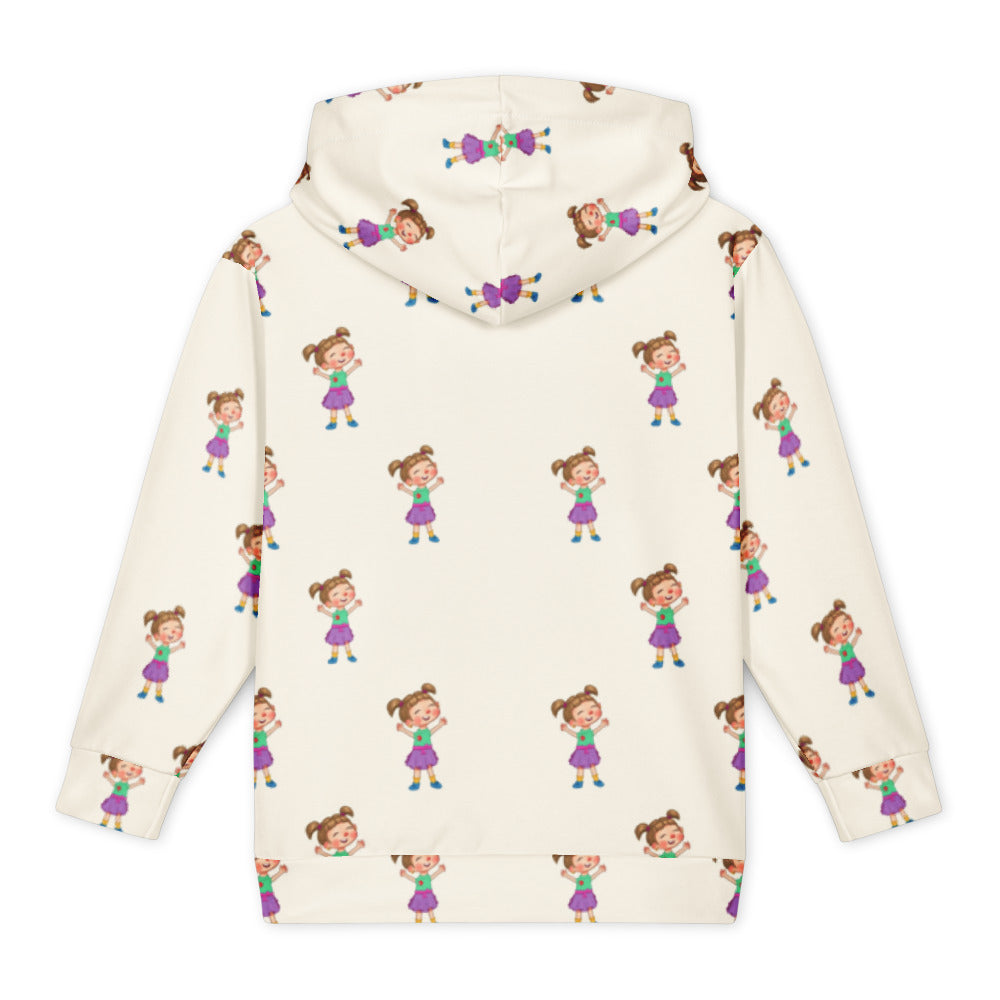 Ela Character All-Over Print Youth Hoodie (Youth Sizes 14–20), Roots & Talks - Back