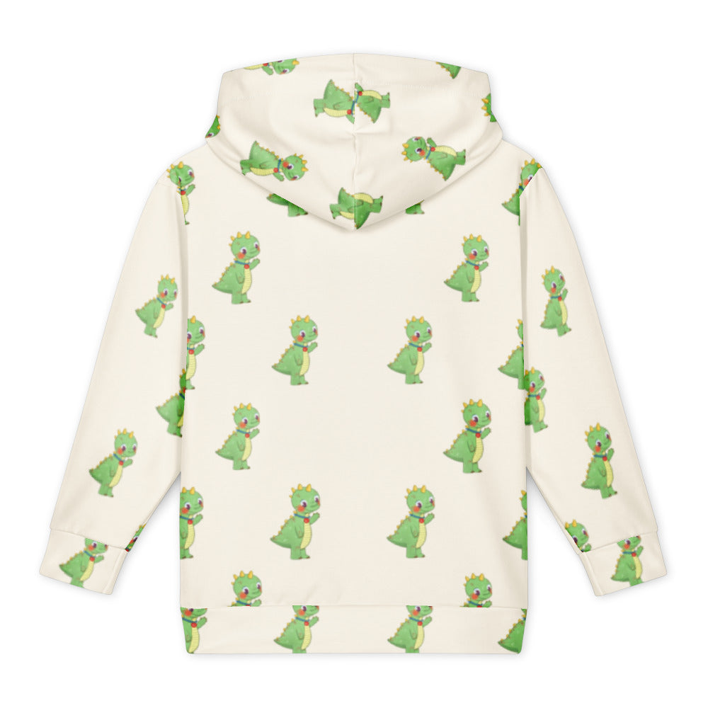 Dino Dinosaur All-Over Print Youth Hoodie (Youth Sizes 14–20), Roots & Talks - Back