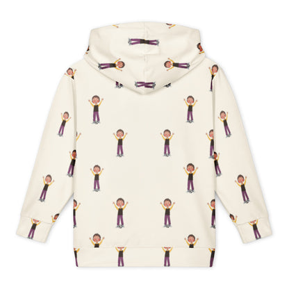 Gazi Character All-Over Print Youth Hoodie (Youth Sizes 14–20), Roots & Talks - Back