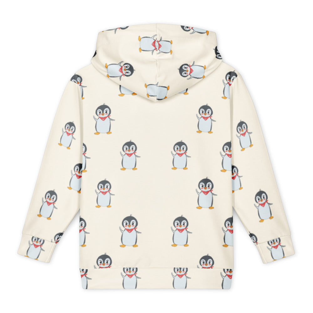Pingucan Penguin All-Over Print Youth Hoodie (Youth Sizes 14–20), Roots & Talks - Back
