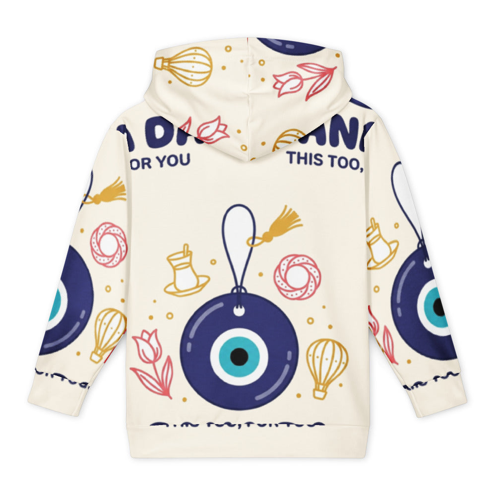 Sana Da All-Over Print Youth Hoodie (Youth Sizes 14–20), Roots & Talks - Back