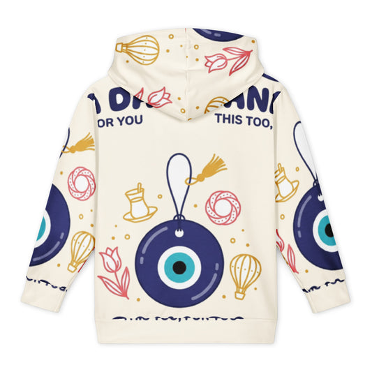 Sana Da All-Over Print Youth Hoodie (Youth Sizes 14–20), Roots & Talks - Back