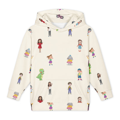 Roots & Talks Characters All-Over Print Youth Hoodie (Youth Sizes 14–20) - product photo