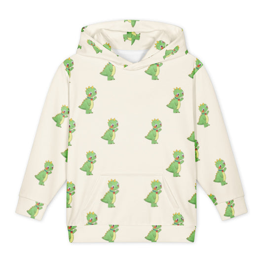 Dino Dinosaur All-Over Print Youth Hoodie (Youth Sizes 14–20), Roots & Talks - product photo