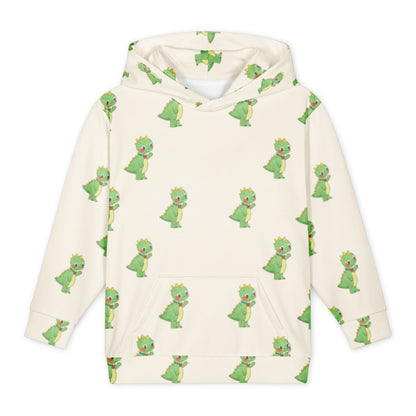 Dino Dinosaur All-Over Print Youth Hoodie (Youth Sizes 14–20), Roots & Talks - product photo