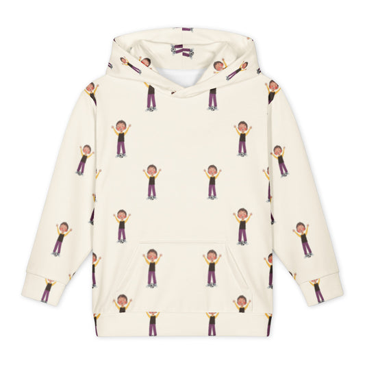 Gazi Character All-Over Print Youth Hoodie (Youth Sizes 14–20), Roots & Talks - product photo