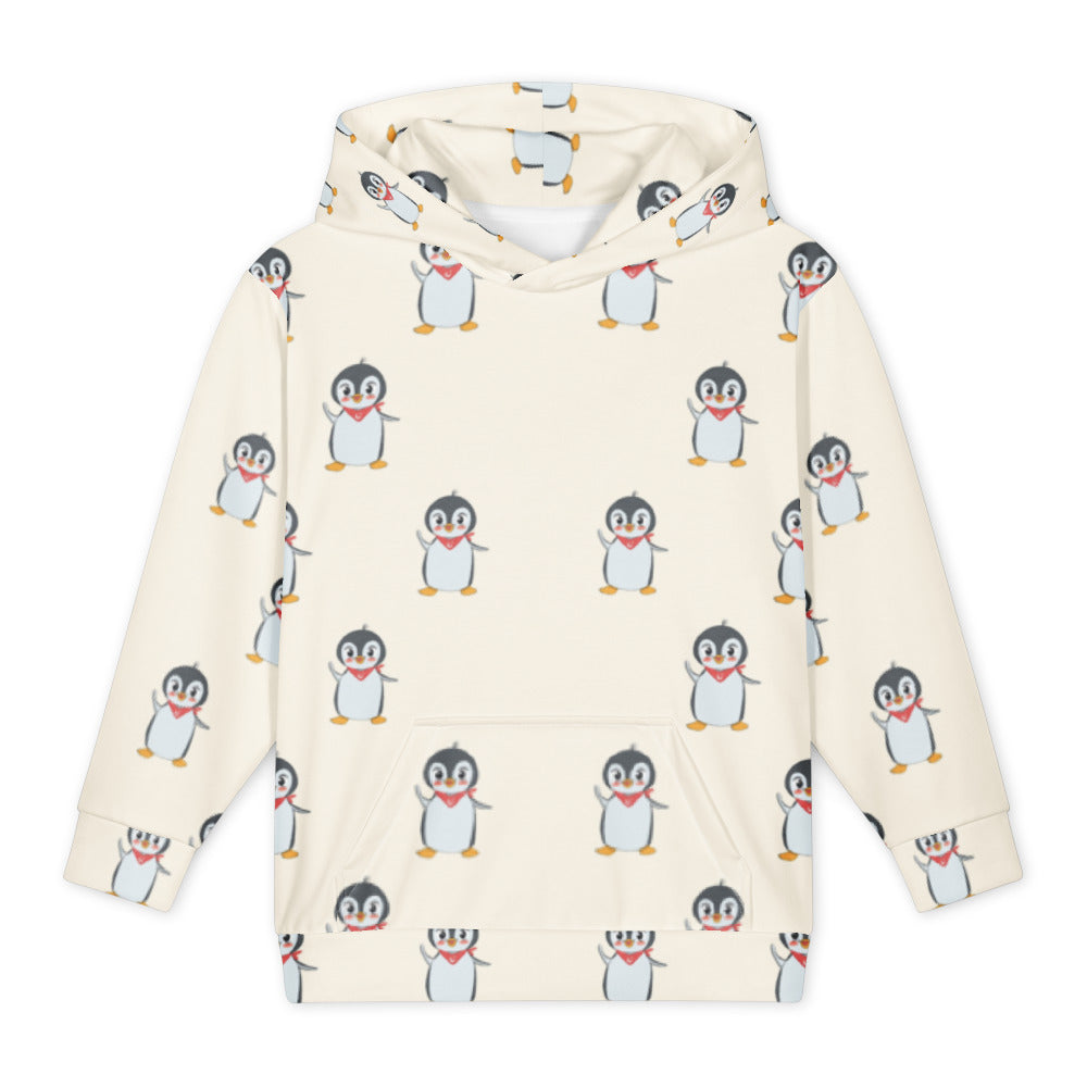 Pingucan Penguin All-Over Print Youth Hoodie (Youth Sizes 14–20), Roots & Talks - product photo
