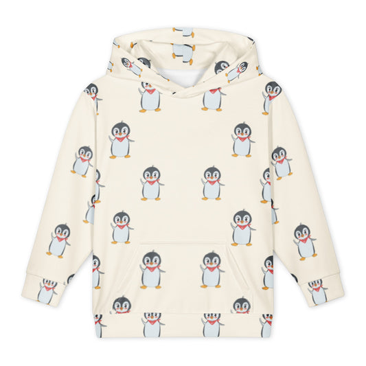 Pingucan Penguin All-Over Print Youth Hoodie (Youth Sizes 14–20), Roots & Talks - product photo
