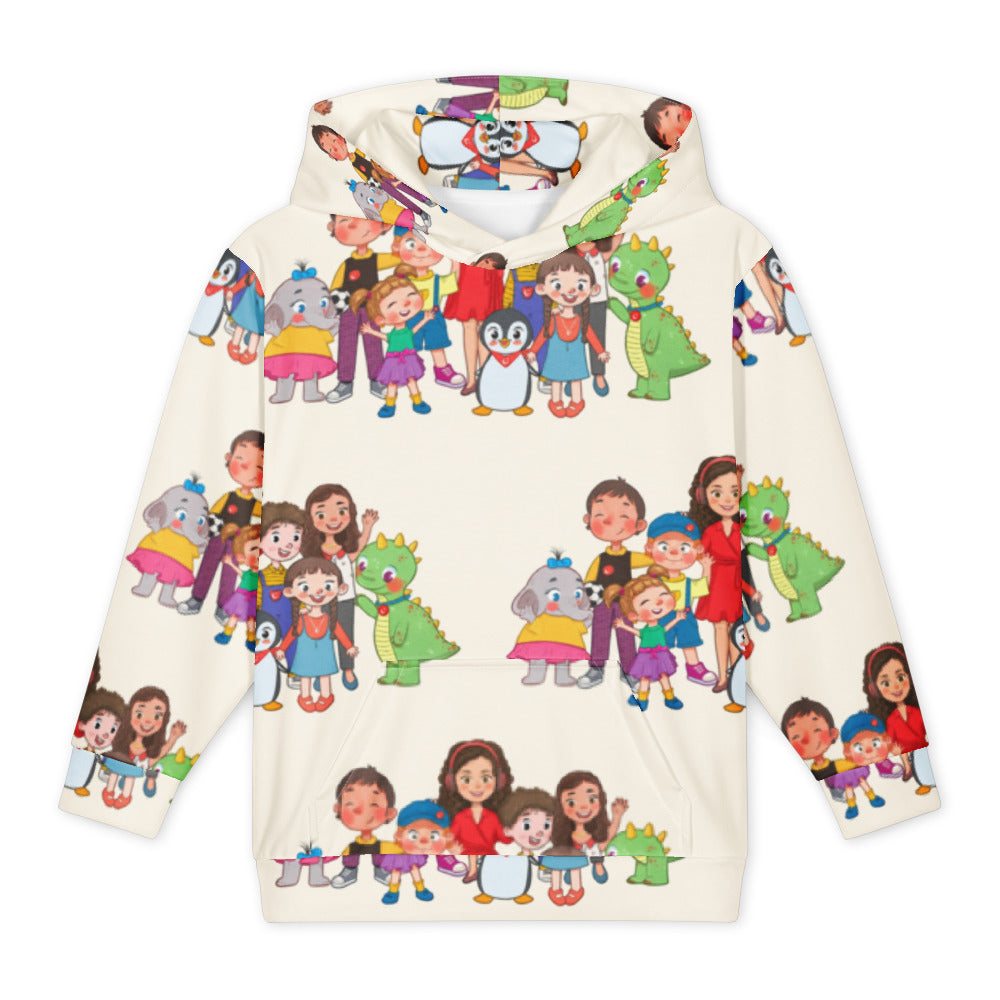All the Characters Together All-Over Print Youth Hoodie (Youth Sizes 14–20), Roots & Talks - product photo