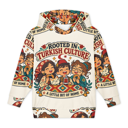 Rooted in Turkish Culture All-Over Print Youth Hoodie (Youth Sizes 14–20), Roots & Talks - product photo