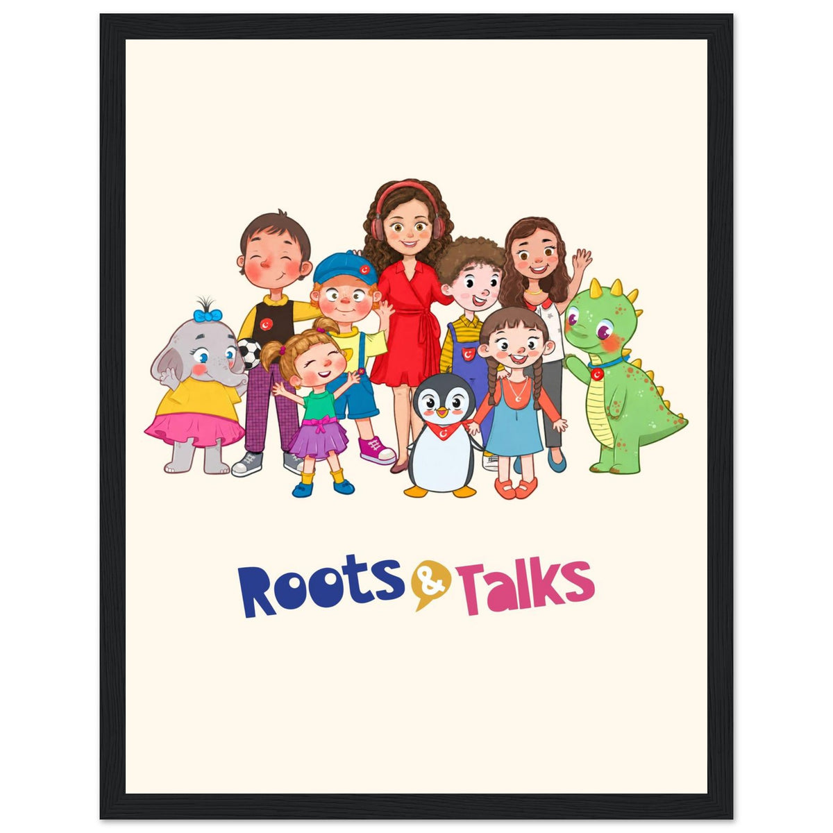 All the Characters Together Framed Portrait Poster, Roots & Talks - framed poster photo 3