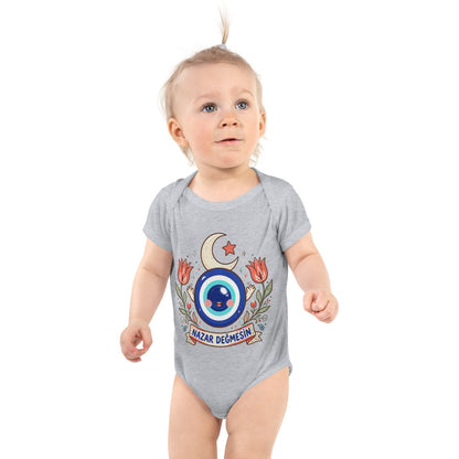 Nazar Değmesin Baby Bodysuit, Roots & Talks - Heather