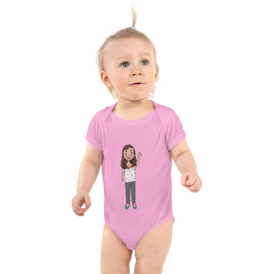 Defne Character Baby Bodysuit, Roots & Talks - Pink