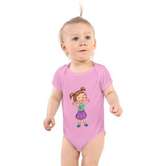Ela Character Baby Bodysuit, Roots & Talks - Pink
