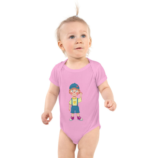 Giray Character Baby Bodysuit, Roots & Talks - Pink