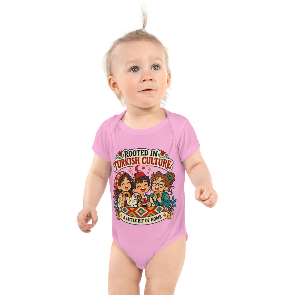 Rooted in Turkish Culture Baby Bodysuit, Roots & Talks - Pink