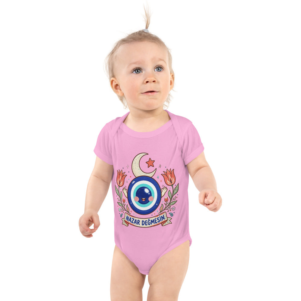 Nazar Değmesin Baby Bodysuit, Roots & Talks - Pink