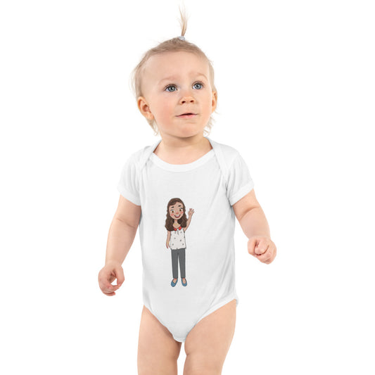 Defne Character Baby Bodysuit, Roots & Talks - White