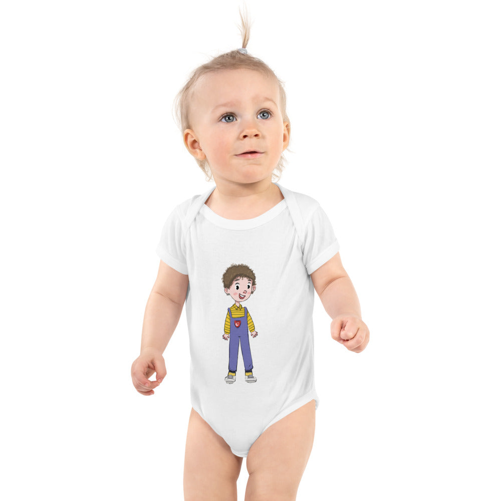 Ahmet Character Baby Bodysuit, Roots & Talks - White