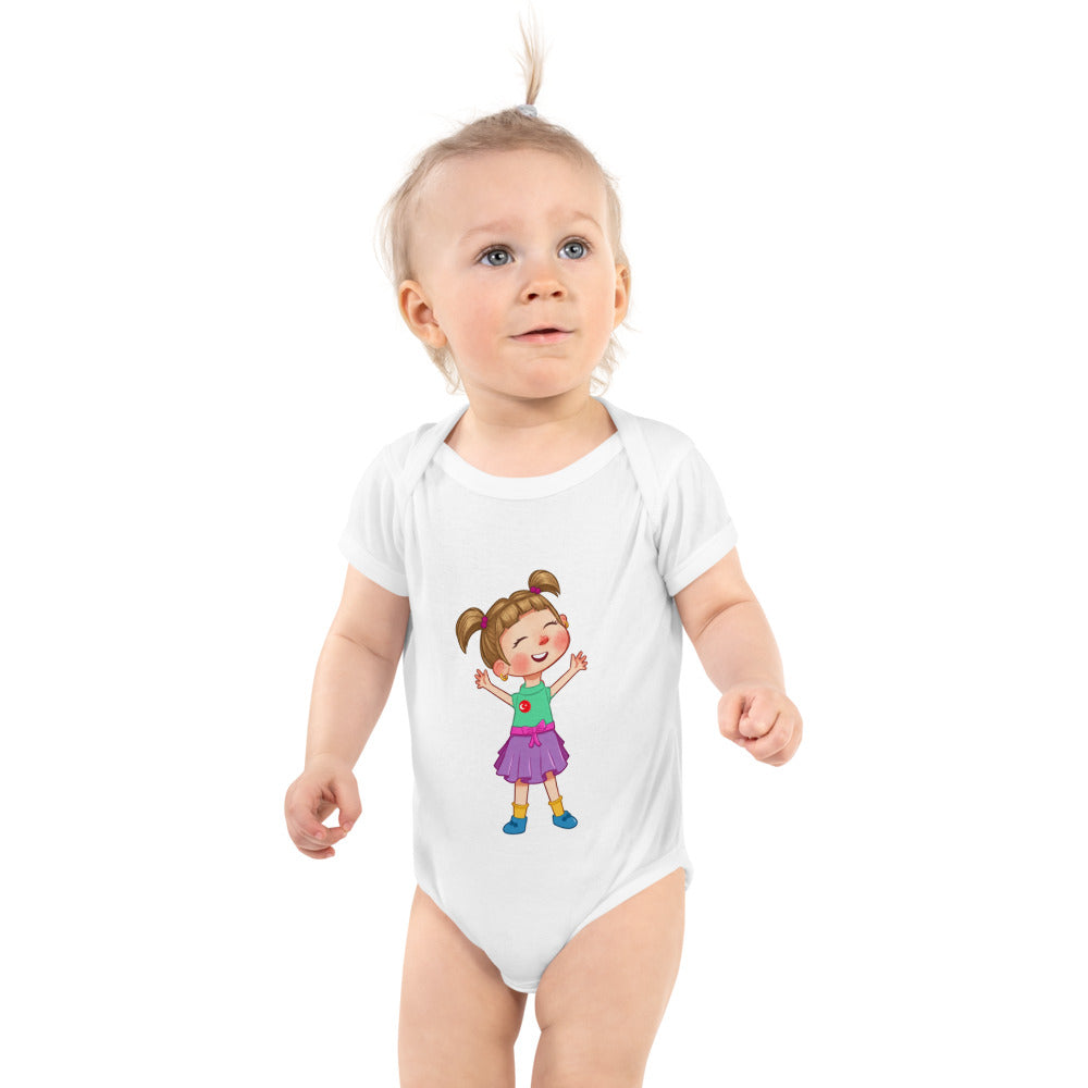 Ela Character Baby Bodysuit, Roots & Talks - White