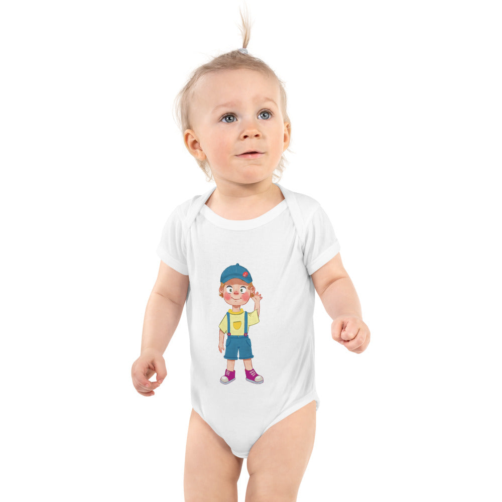 Giray Character Baby Bodysuit, Roots & Talks - White