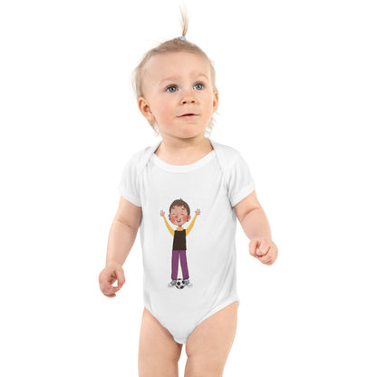 Gazi Character Baby Bodysuit, Roots & Talks - White
