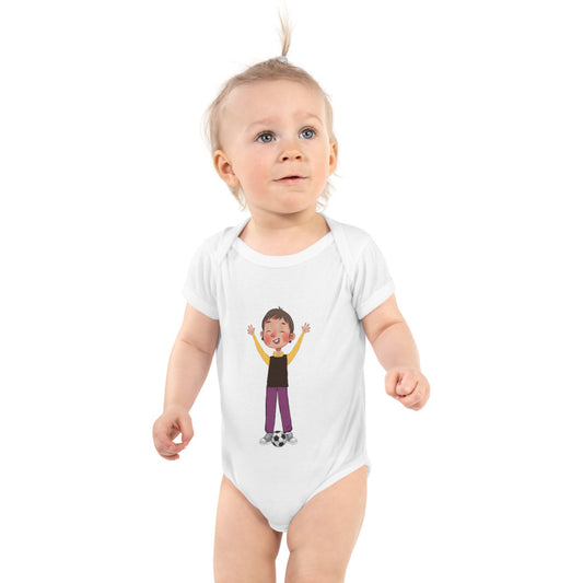 Gazi Character Baby Bodysuit, Roots & Talks - White