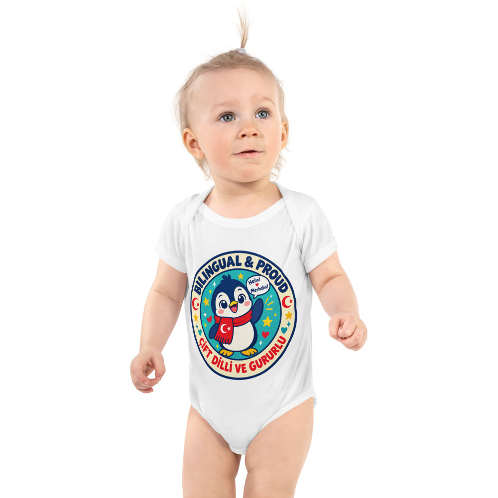 Bilingual & Proud Baby Bodysuit, Roots & Talks - White