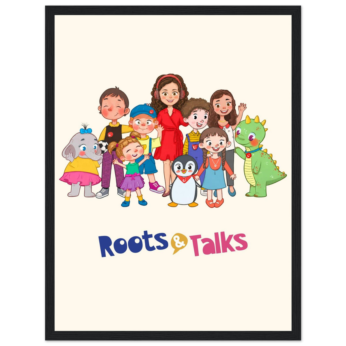 All the Characters Together Framed Portrait Poster, Roots & Talks - framed poster photo 2