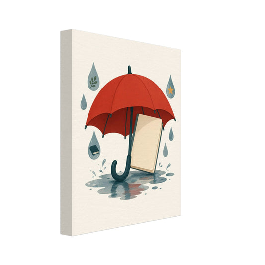 Word Umbrella Canvas Print, Roots & Talks - canvas photo 1