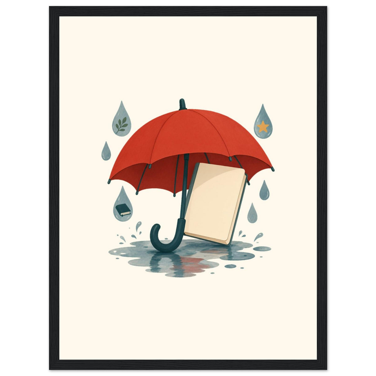 Word Umbrella Framed Portrait Poster, Roots & Talks - framed poster photo 2