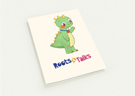 Dino Dinosaur Greeting Cards, Pack of 10, Roots & Talks - greeting card photo 1