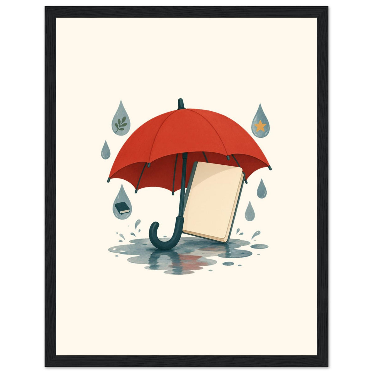 Word Umbrella Framed Portrait Poster, Roots & Talks - framed poster photo 3