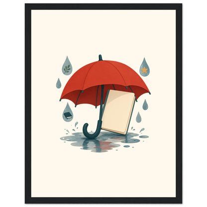 Word Umbrella Framed Portrait Poster, Roots & Talks - framed poster photo 3